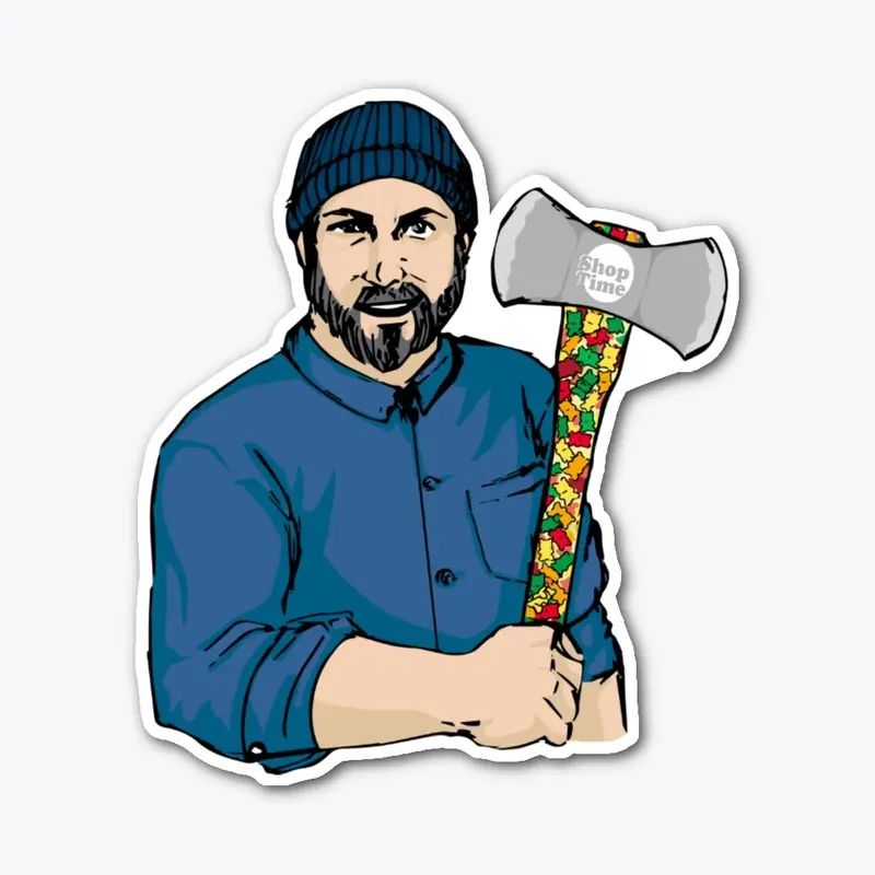 Gummy Bear Axe - Sticker